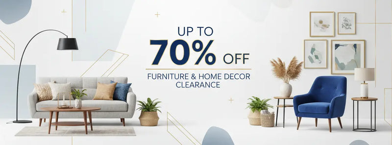 Clearance living room furniture set with sofa, armchair, floor lamp and décor, up to 70% off at KK Lifestyle
