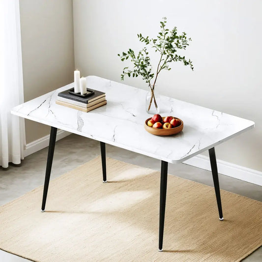 1.5m Dining Table Marble Effect