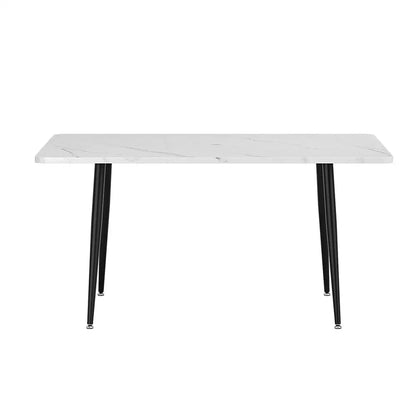 1.5m Dining Table Marble Effect