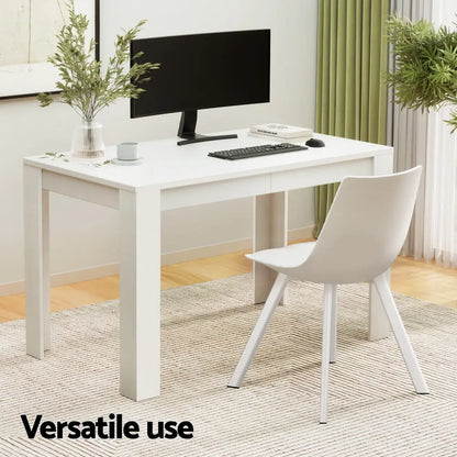 1 Dining Table and 4 Chairs Set Rectangle White
