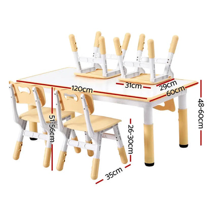 1 Kids Table and 4 Chairs Set Graffiti