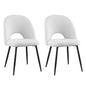 1 Set of 2 Dining Chair Boucle Sherpa