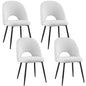 1 Set of 4 Dining Chair Boucle Sherpa