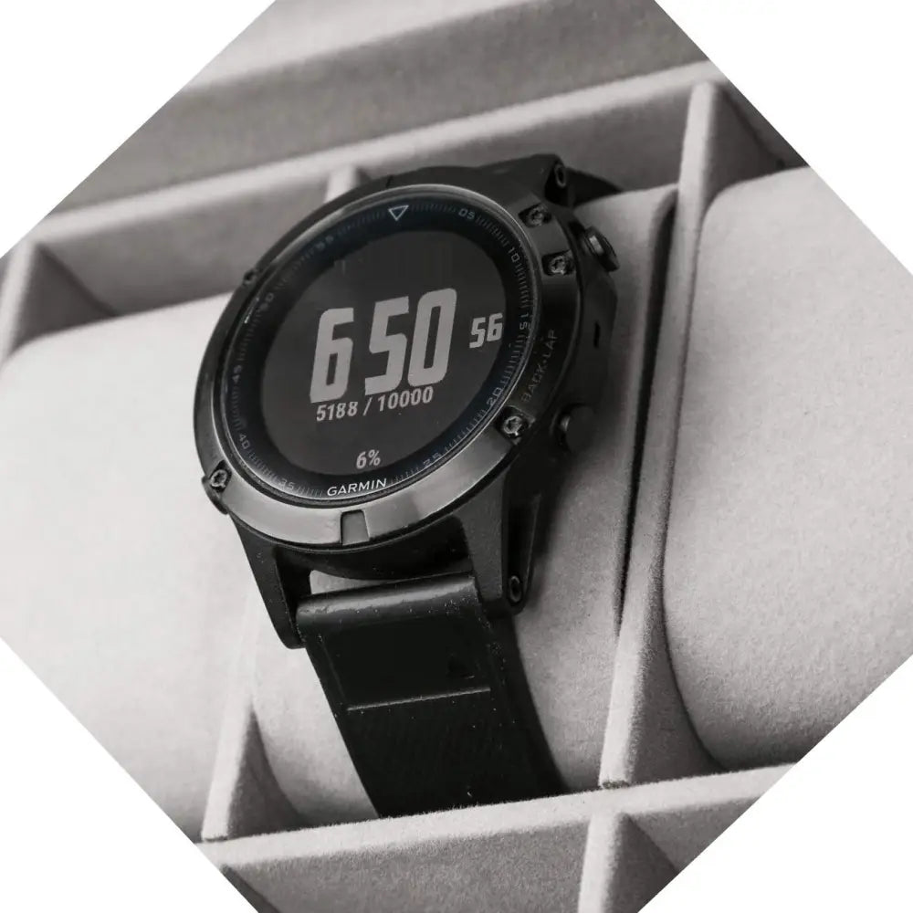 12 Slot Pu Leather Lockable Watch and Jewelry Storage Boxes (black) | Black Garmin Fenix 5 Smartwatch