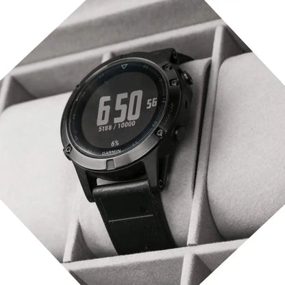 12 Slot Pu Leather Lockable Watch and Jewelry Storage Boxes (black) | Black Garmin Fenix 5 Smartwatch