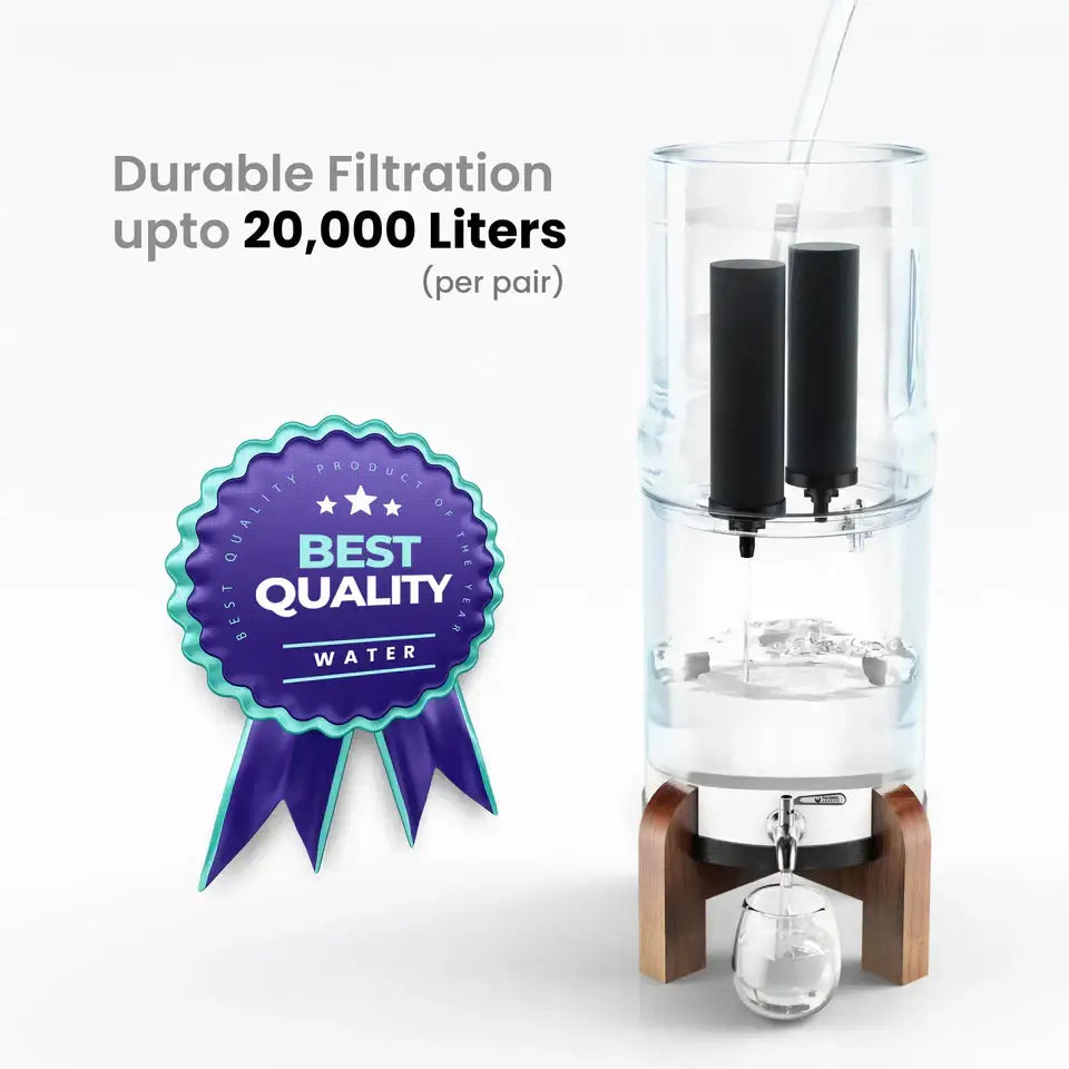 12l Premium Stainless Steel Gravity Water Filter with Tap (smart Carbon Filter)