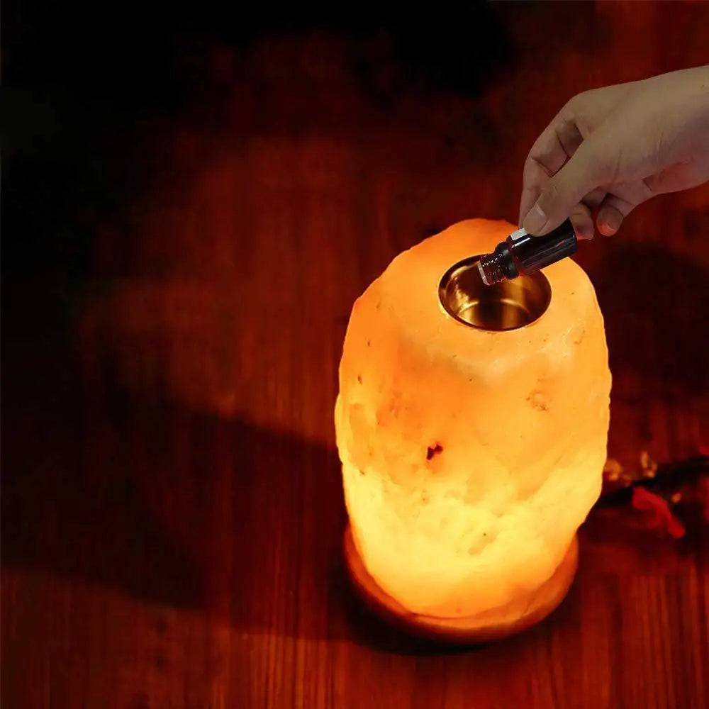 12v 12w 1-2kg Himalayan Pink Salt Diffuser Essential Oil Lamp Aromatherapy On/off