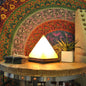 12v 12w Pyramid Himalayan Pink Salt Lamp Carved Rock Crystal Light Bulb On/off