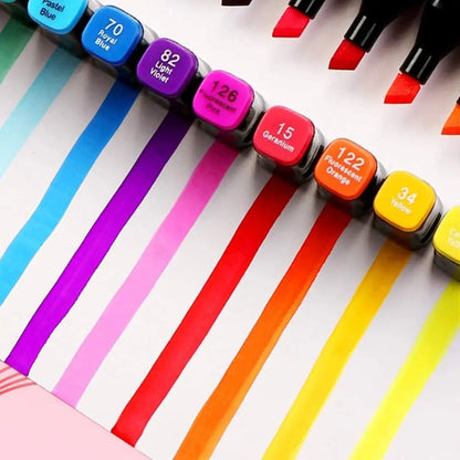 168 Colours Graffiti Pen Permanent Marker Pens Set for Adults and Children | Set Colorful Marker Caps Vibrant