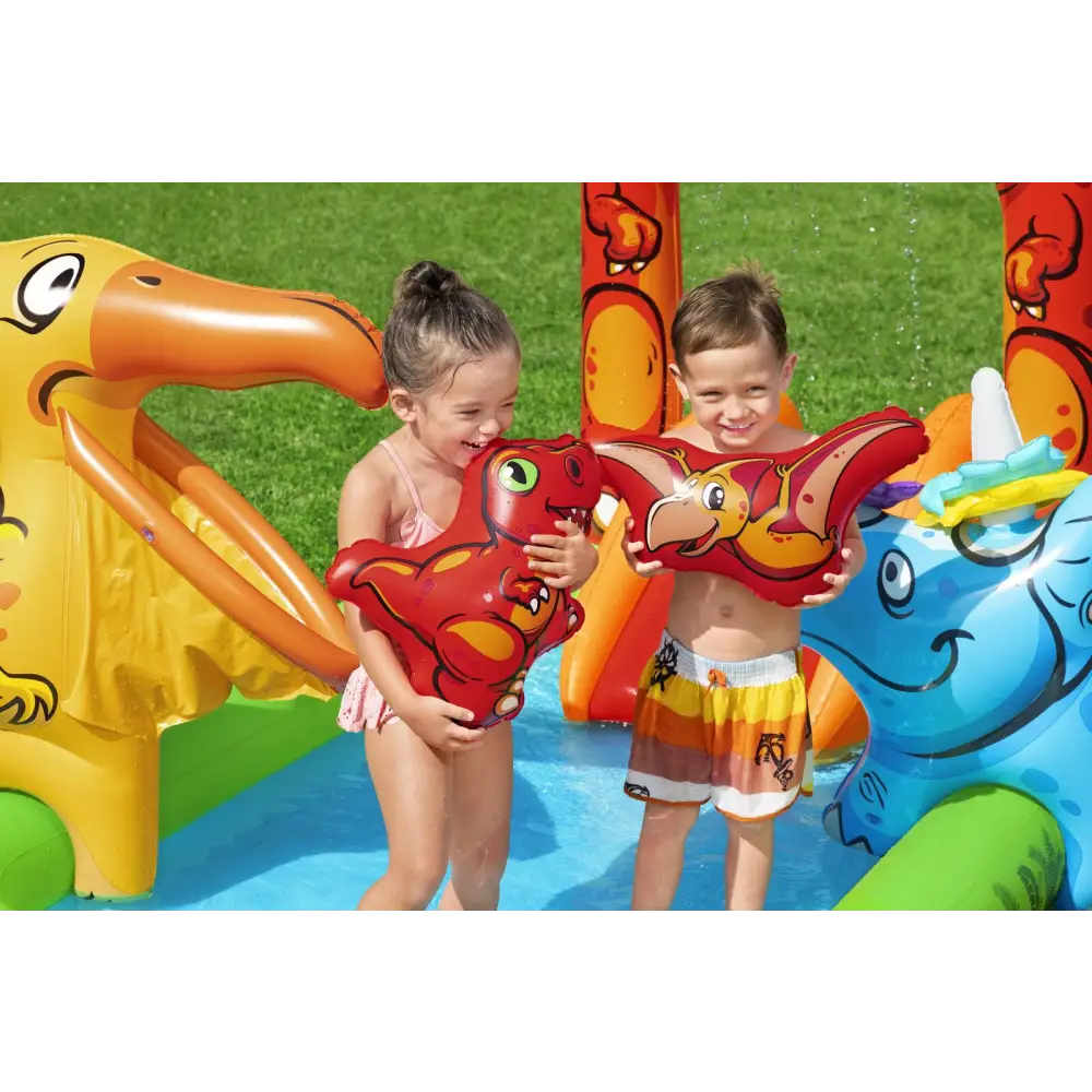 190l Jurassic Splash Water Play Centre Bright Dinosaur Theme with Slide