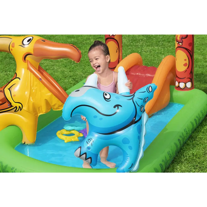 190l Jurassic Splash Water Play Centre Bright Dinosaur Theme with Slide