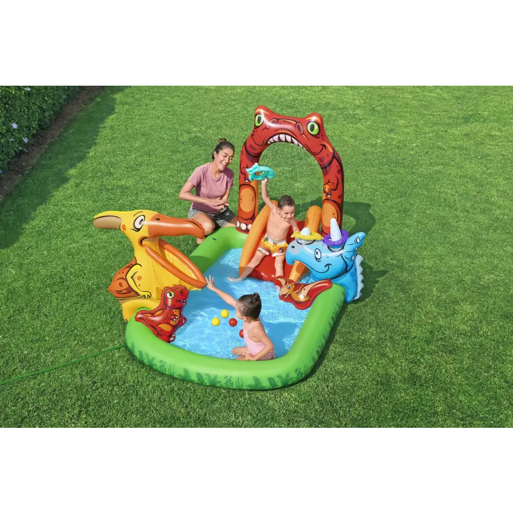 190l Jurassic Splash Water Play Centre Bright Dinosaur Theme with Slide
