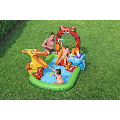 190l Jurassic Splash Water Play Centre Bright Dinosaur Theme with Slide