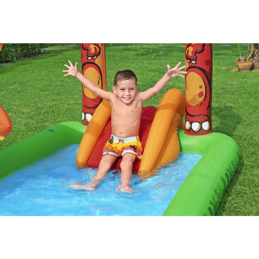 190l Jurassic Splash Water Play Centre Bright Dinosaur Theme with Slide