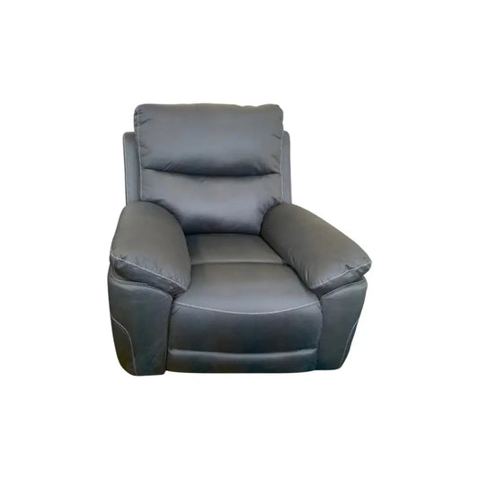 1r Finest Fabric Electric Recliner Feature Multi Positions Ultra Cushioned Usb Outlets in Charcoal Colour