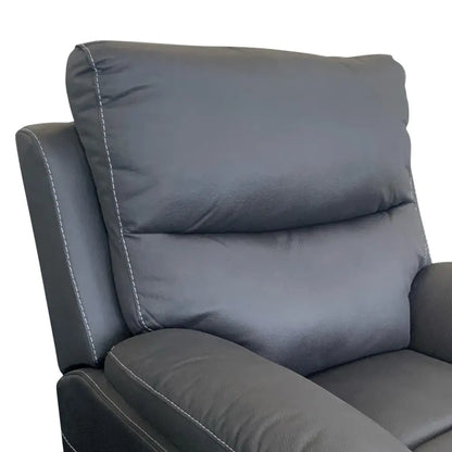 1r Finest Fabric Electric Recliner Feature Multi Positions Ultra Cushioned Usb Outlets in Charcoal Colour