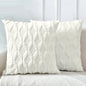 2 Pack Decorative Boho Throw Pillow Covers 45 x Cm (white) | Cream-colored Plush Throw Pillows Textured