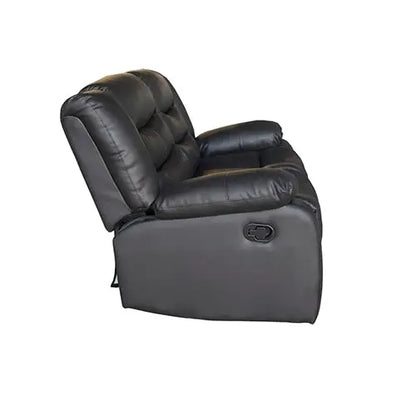 2 Seater Recliner Sofa in Faux Leather Lounge Couch in Black
