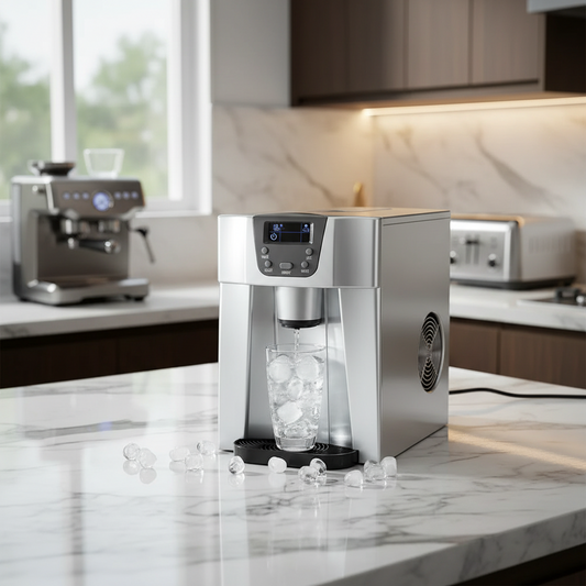 2L Portable Ice Cuber Maker & Water Dispenser - Silver