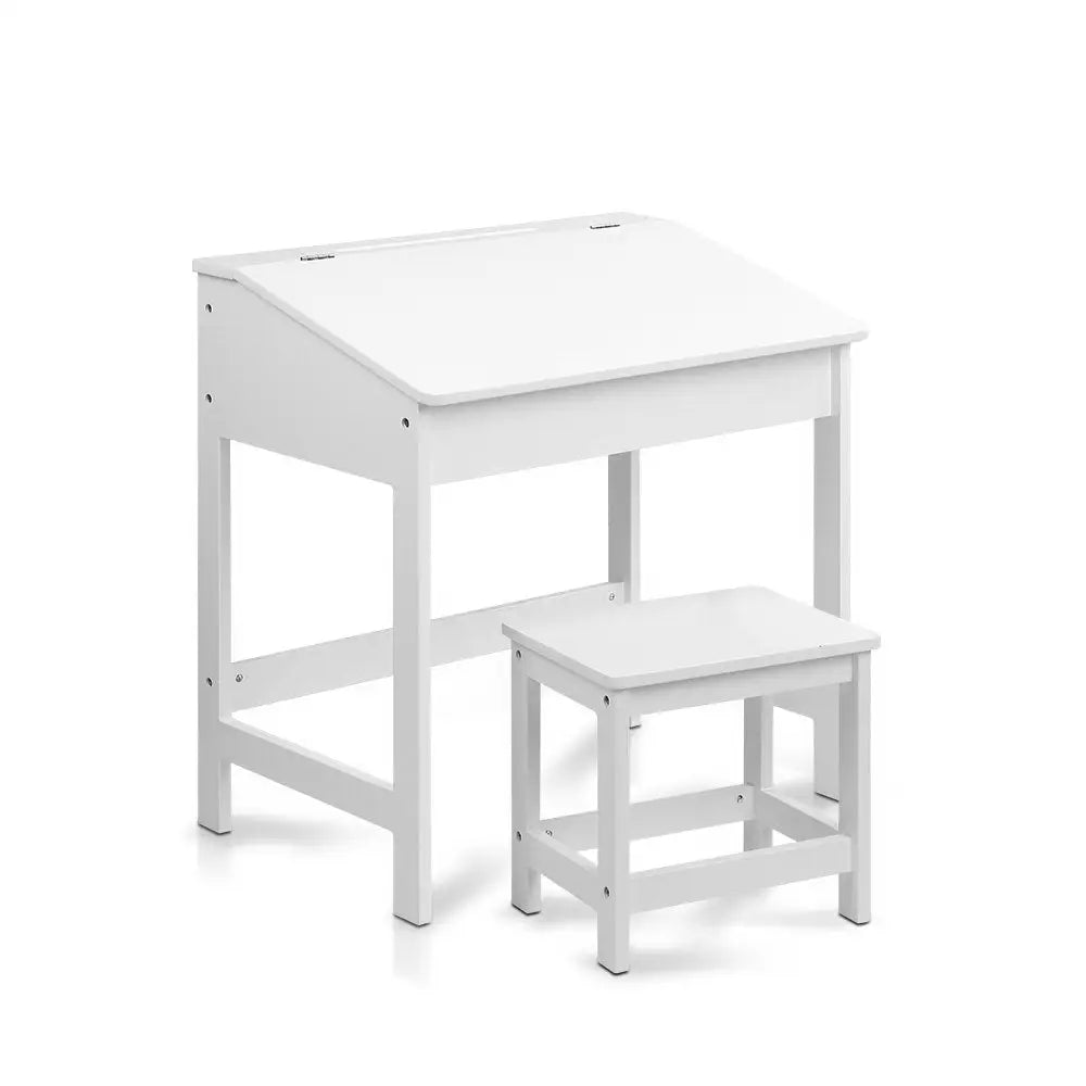 2pcs Kids Table and Chairs Set Activity Children Playing Toys Study Desk