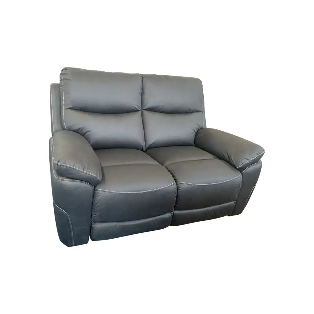 2r Finest Fabric Electric Recliner Feature Multi Positions Ultra Cushioned Usb Outlets in Charcoal Colour