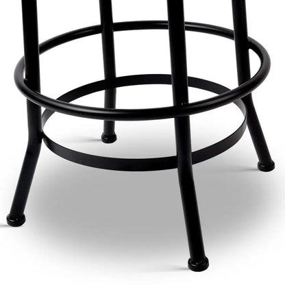 2x Bar Stools Adjustable Wood Chairs