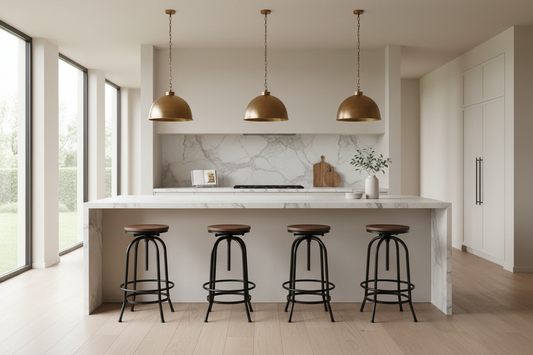 2x Bar Stools Adjustable Wood Chairs
