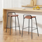 2x Bar Stools Kitchen Counter Metal Brown
