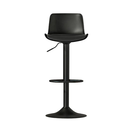 2x Bar Stools Padded Seat Gas Lift Black