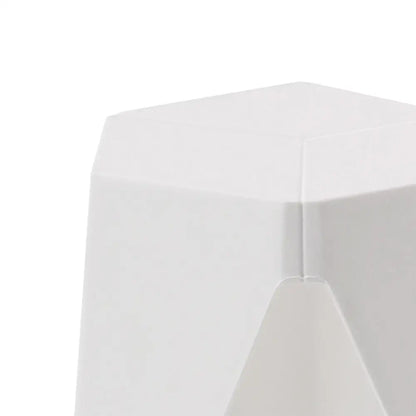 2x Bar Stools Puzzle Plastic Foot Stool White