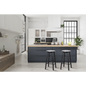 2x Bar Stools Round Chairs Wooden Black