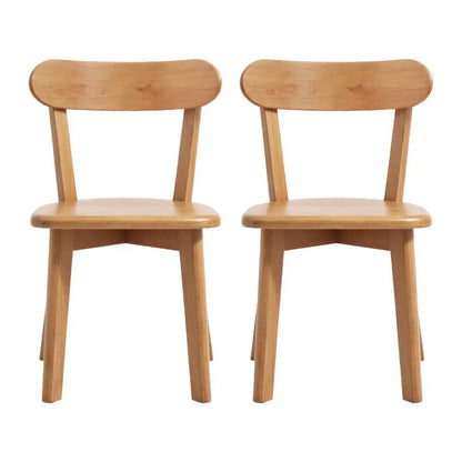 2x Dining Chairs Wooden Kitchen Accent Chair Cafe Lounge Rubber Wood