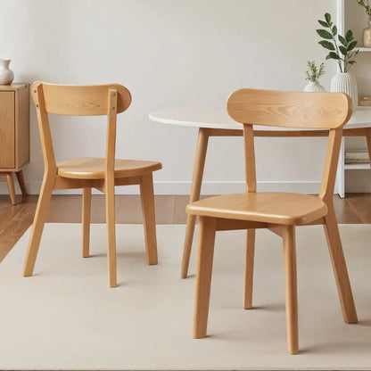2x Dining Chairs Wooden Kitchen Accent Chair Cafe Lounge Rubber Wood
