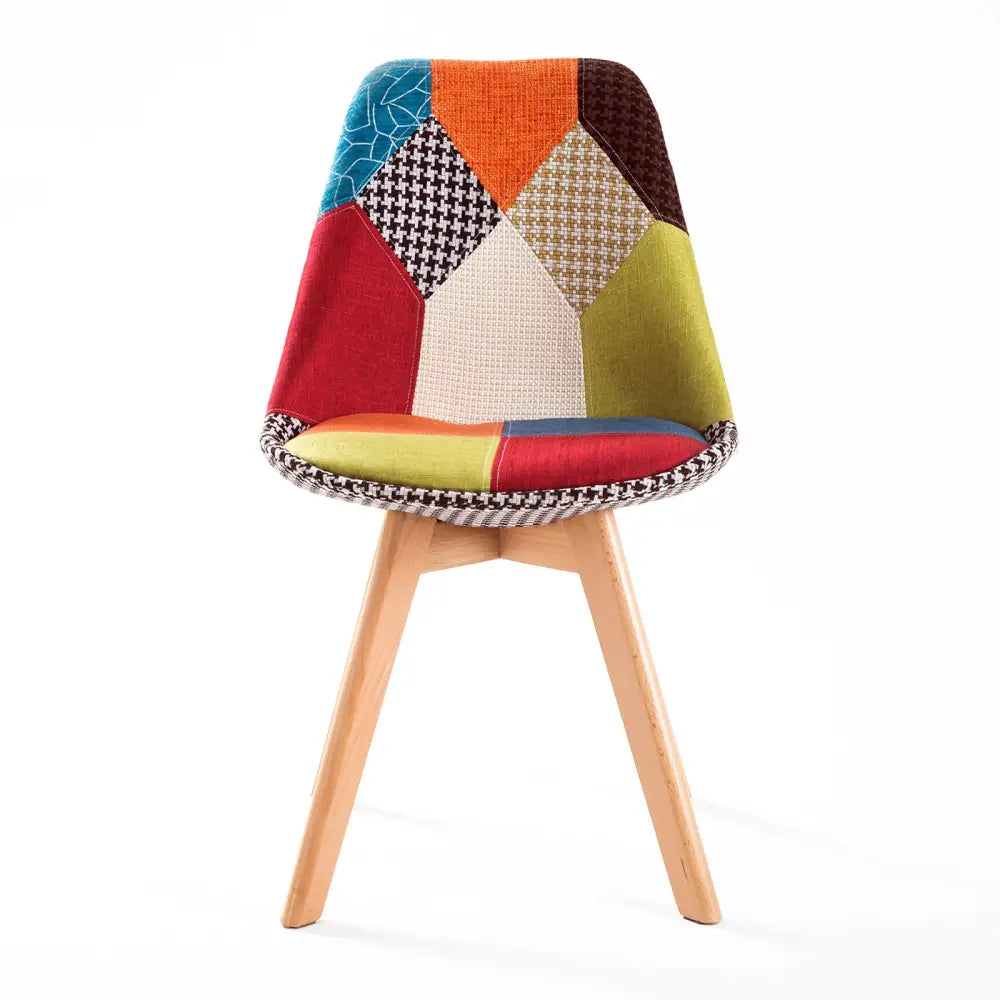 2x Retro Dining Cafe Chair Padded Seat Multi Colour