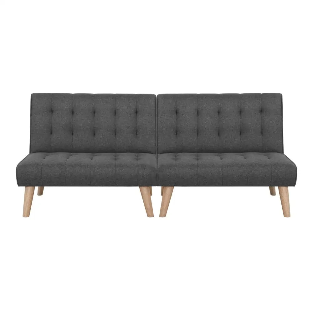 2x Sofa Bed Couch Single Seater Fabric Grey