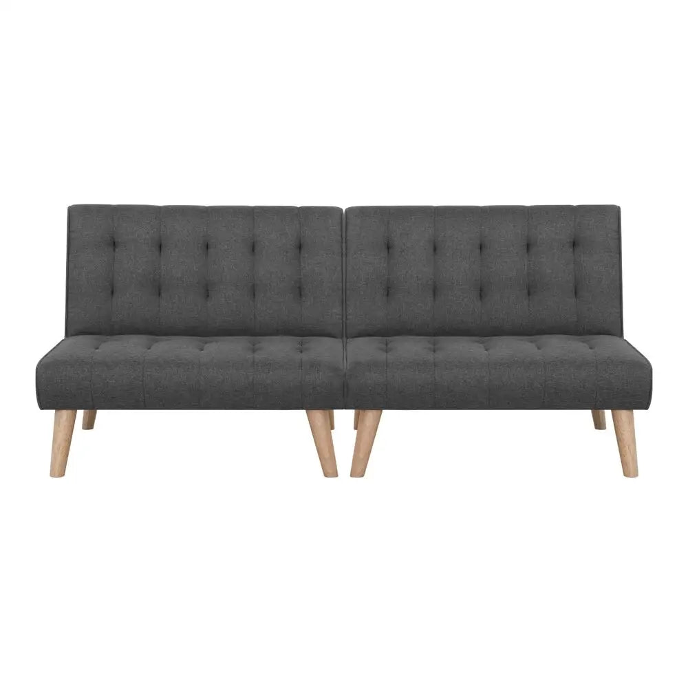 2x Sofa Bed Couch Single Seater Fabric Grey