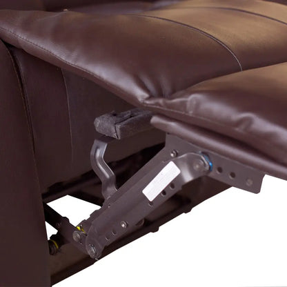 3 + 1 + 1 Seater Recliner Sofa in Faux Leather Lounge Couch in Brown