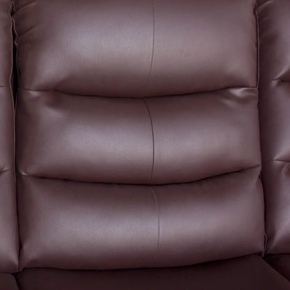 3 + 1 + 1 Seater Recliner Sofa in Faux Leather Lounge Couch in Brown