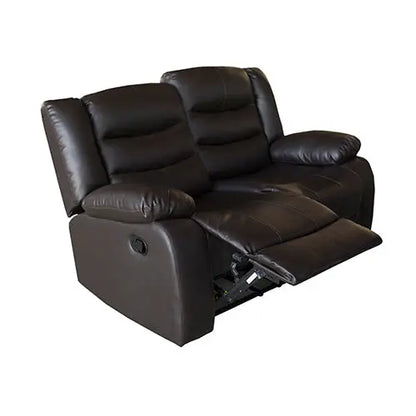 3 + 2 + 1 Seater Recliner Sofa in Faux Leather Lounge Couch in Black