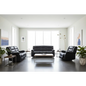 3 + 2 + 1 Seater Recliner Sofa in Faux Leather Lounge Couch in Black