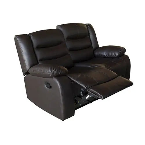3 + 2 + 1 Seater Recliner Sofa in Faux Leather Lounge Couch in Black