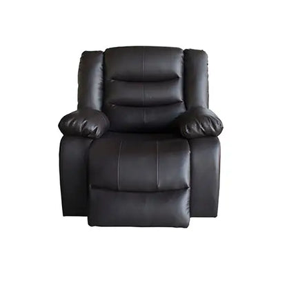 3 + 2 + 1 Seater Recliner Sofa in Faux Leather Lounge Couch in Black