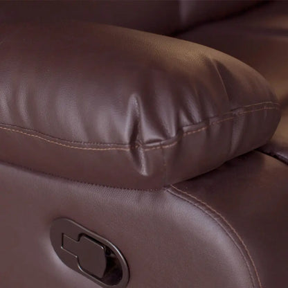 3 + 2 + 1 Seater Recliner Sofa in Faux Leather Lounge Couch in Brown