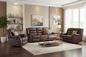 3+2+1 Seater Recliner Sofa In Faux Leather Lounge Couch in Brown