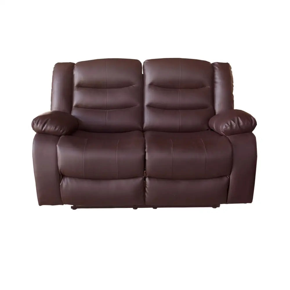 3 + 2 + 1 Seater Recliner Sofa in Faux Leather Lounge Couch in Brown