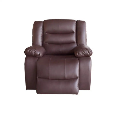3 + 2 + 1 Seater Recliner Sofa in Faux Leather Lounge Couch in Brown