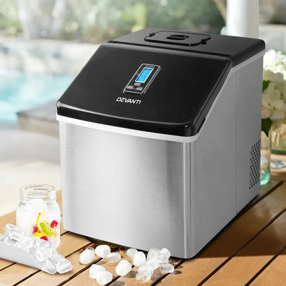 3.2l Portable Ice Cube Maker Cold Commercial Machine Stainless Steel
