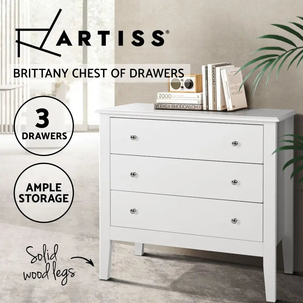 3 Chest of Drawers - Brittany White