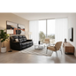 3 Seater Recliner Sofa in Faux Leather Lounge Couch in Black