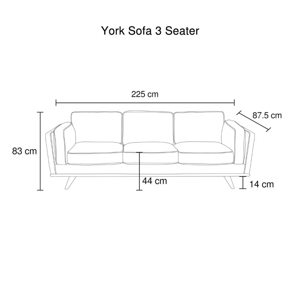 3 Seater Sofa Beige Fabric Modern Lounge Set for Living Room Couch with Wooden Frame